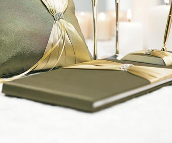 Bronze Perfection Wedding Guest Book - Ola Designs LLP